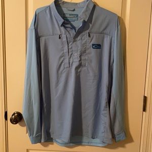 Light Blue Drake Fishing Shirt size Large